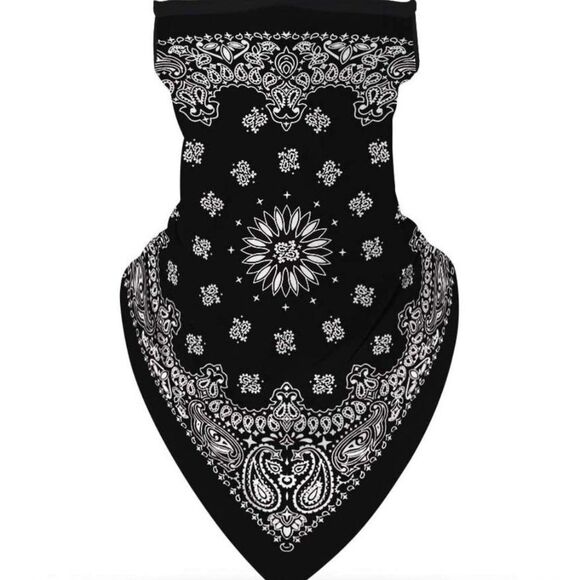 Ipenny Adjustable Silk Bandana Face Scarf Paisley Print - Picture 2 of 7